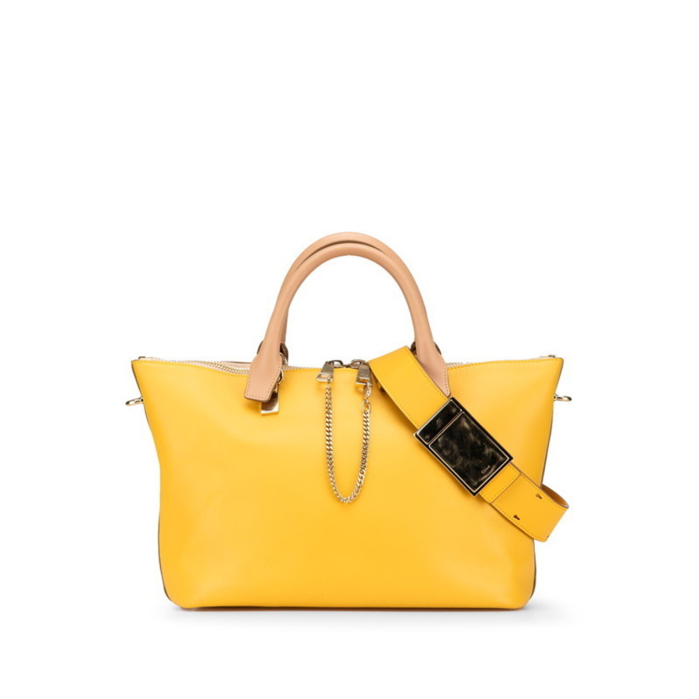 Chloe Bailey Handbag Beige Yellow Leather s